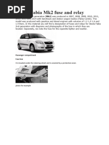 Fabia Mk2 Fuse and Relay