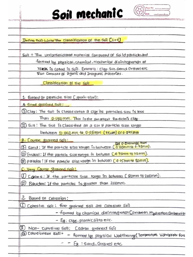 Soil mechanics notes pdf