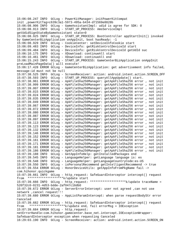 GameCenter Log Analysis and Errors | PDF | Hypertext Transfer Protocol ...