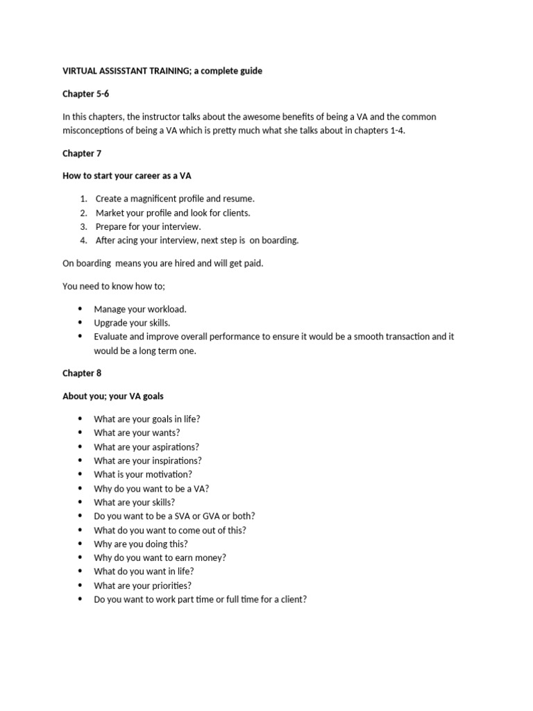 Virtual Assisstant Training | PDF | Foreign Language | Literacy