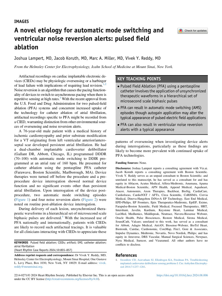 A Novel Etiology For Automatic Mode Switching and Ventricular Noise ...