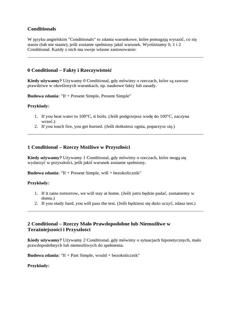 Conditionals | PDF