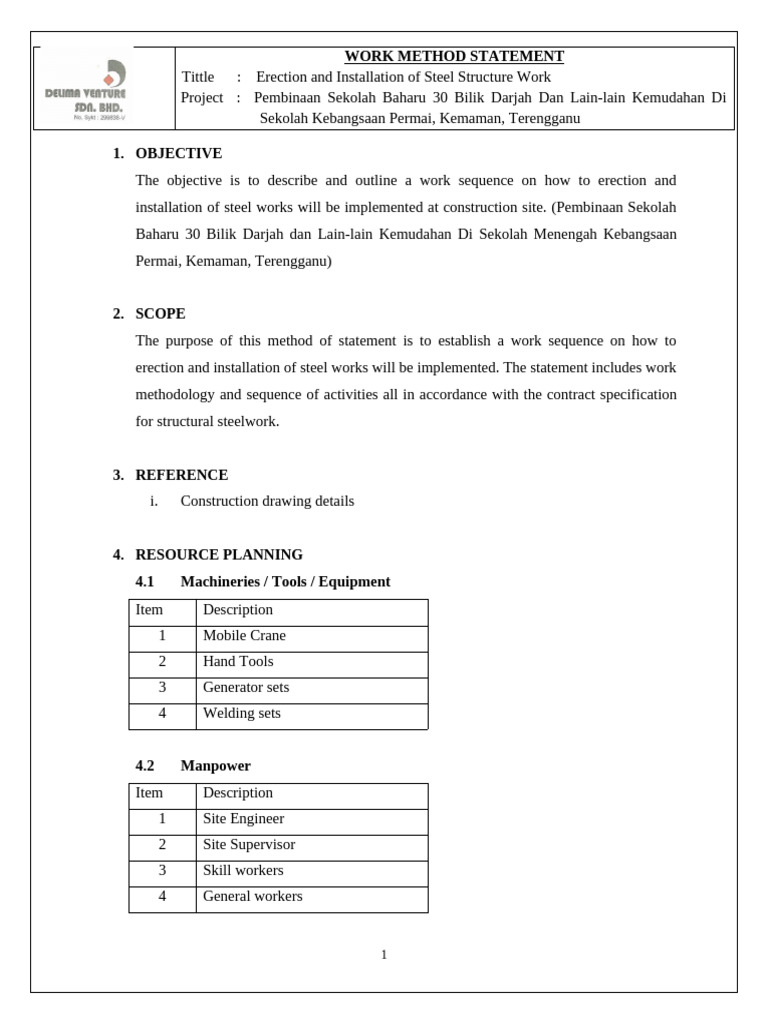 Erection and Installation of Steel Structure | PDF | Crane (Machine ...