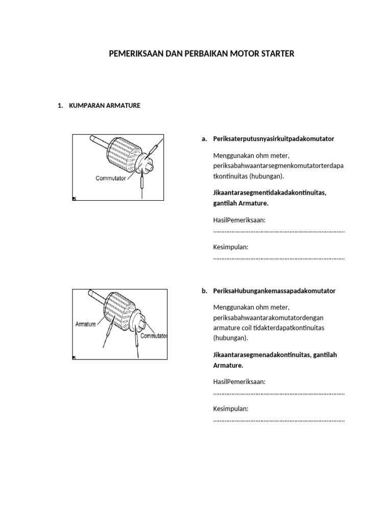 Pemeriksaan Dan Perbaikan | PDF | Teknologi & Rekayasa