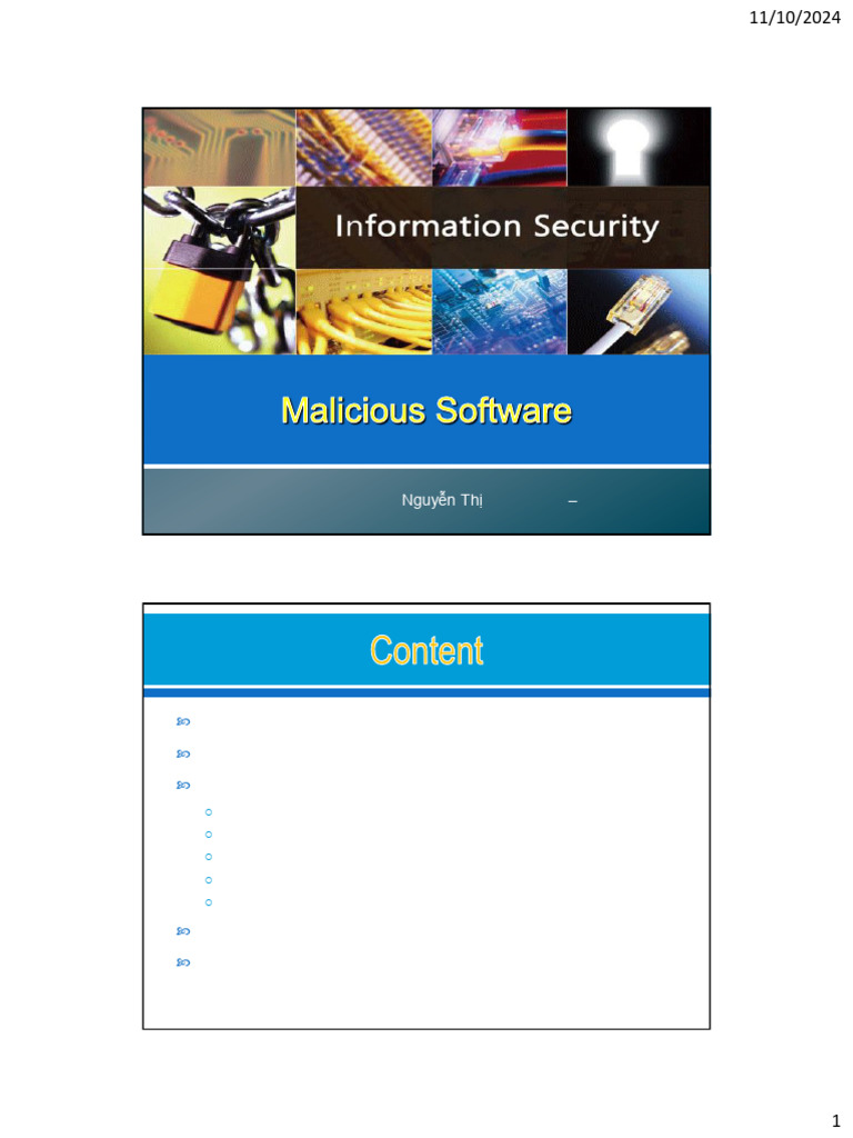 Chapter 7 - Malicious Code | PDF | Computer Virus | Malware