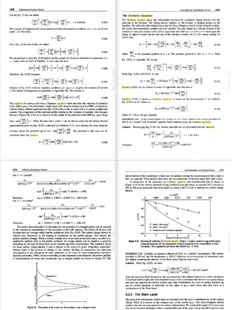 Grahame Equation in Electrostatic Layers | PDF | Ion | Electromagnetism