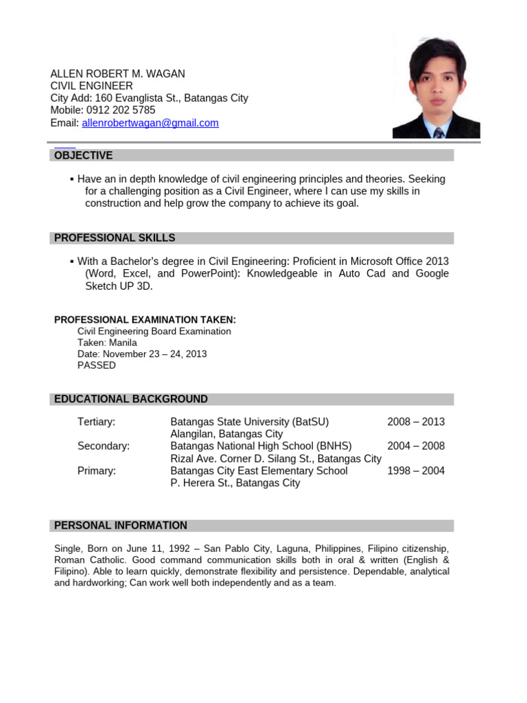 Sample Resume PDF - 1