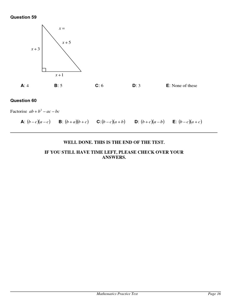 Maths Practice 4 | PDF