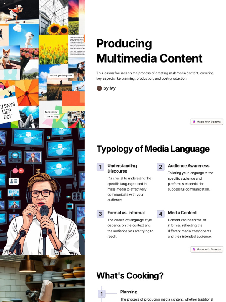 Multimedia Content Creation Guide | PDF | Multimedia | Communication