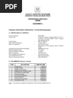 Quantity Surveying Programme Universiti Teknologi Mara Perak Professional Practice Ii QSD389 Assignment 1