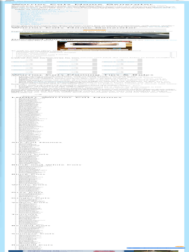 Warrior Cats Name Generator Imagine Forest 2 | PDF | Cats