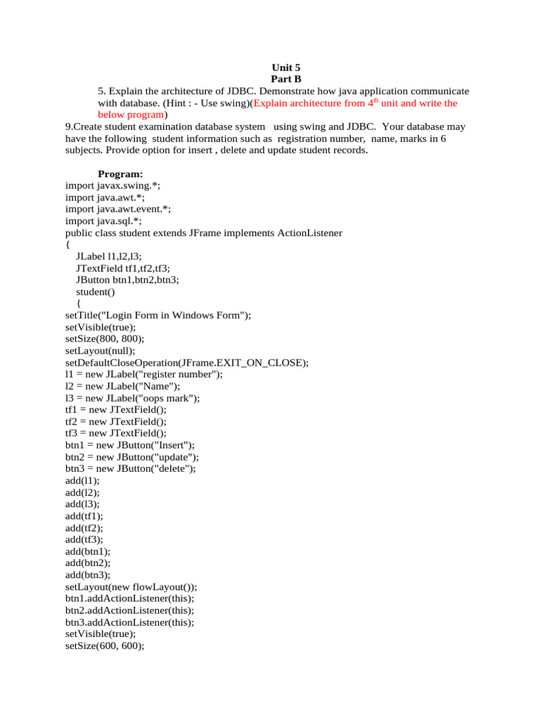 Answer For 5th Unit Program | PDF | Teaching Methods & Materials ...
