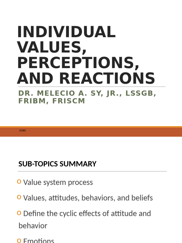 Understanding Values and Emotions | PDF | Emotions | Attitude (Psychology)