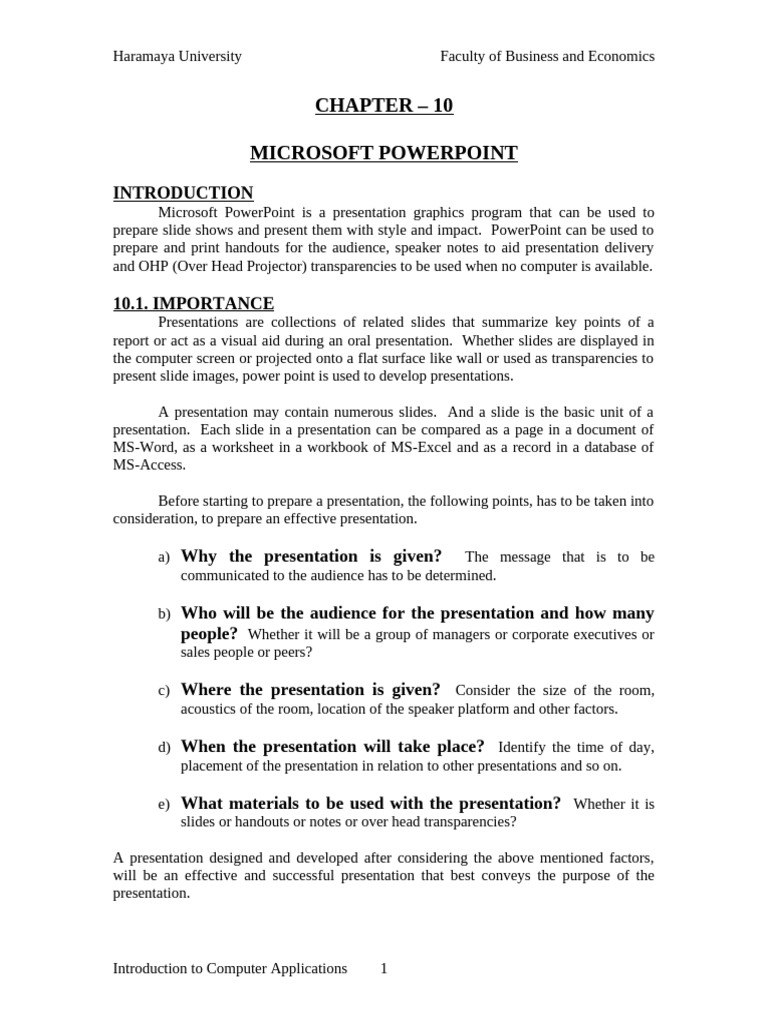 PowerPoint Presentation Guide for Students | PDF | Microsoft Power ...