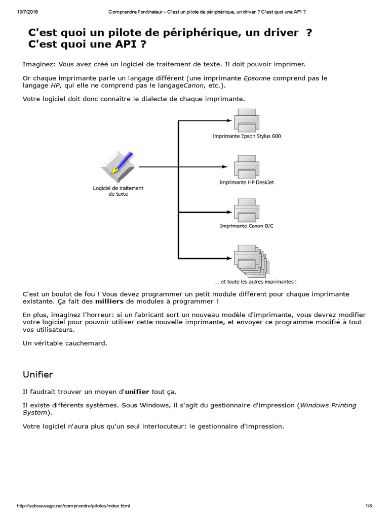 Comprendre les pilotes et drivers | PDF | Microsoft Windows | Pilote ...
