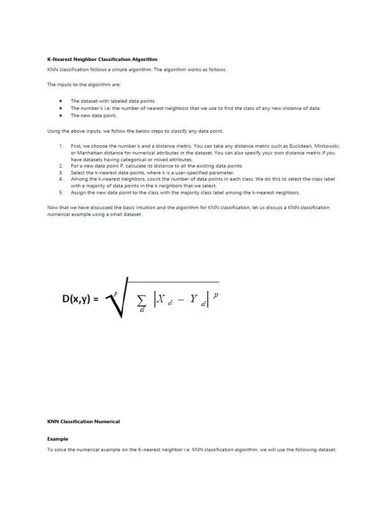 Decision tree KNN | PDF | Statistical Classification | Theoretical ...
