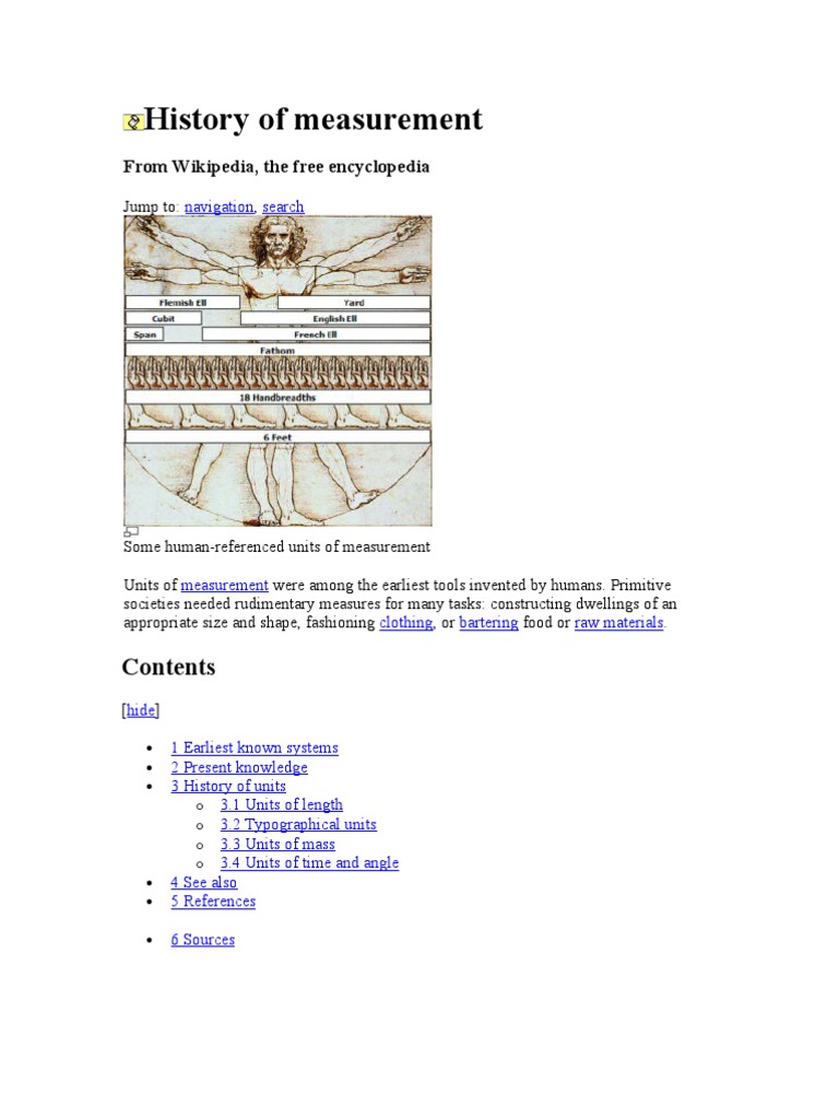 History of Measurement Systems | PDF | Yard | Pound (Mass)