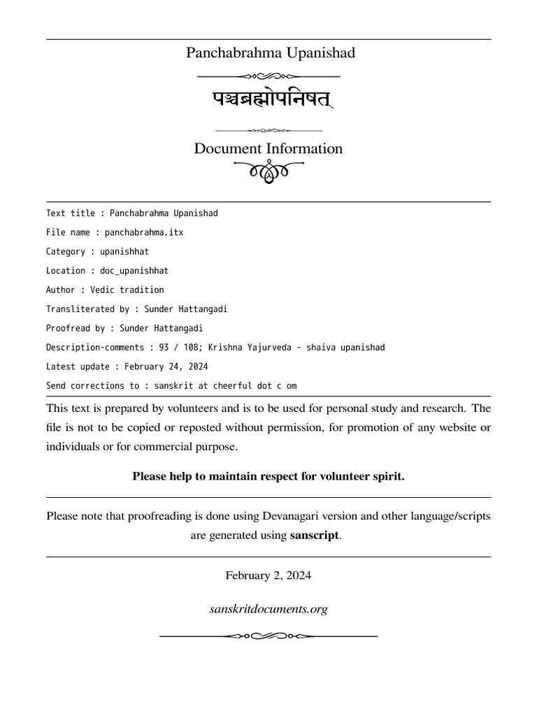 Pancha Brahma | PDF