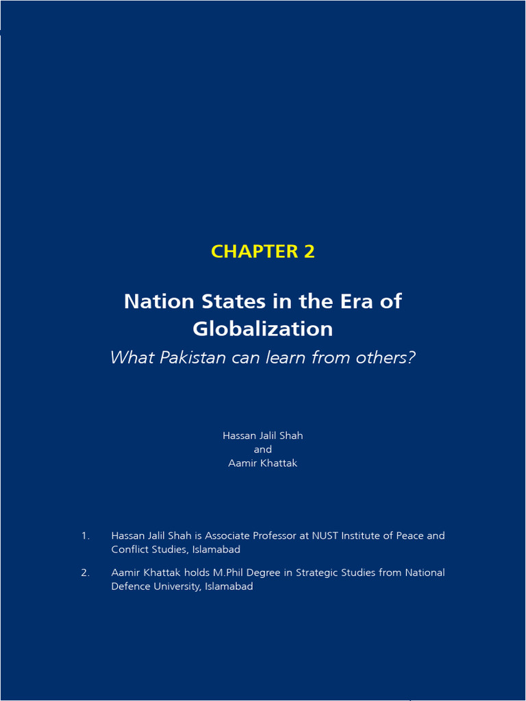Nation States in The Era of Globalization What Pakistan Can Learn From ...