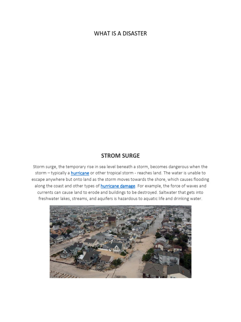 Understanding Disasters and Storm Surges | PDF | Natural Disasters ...