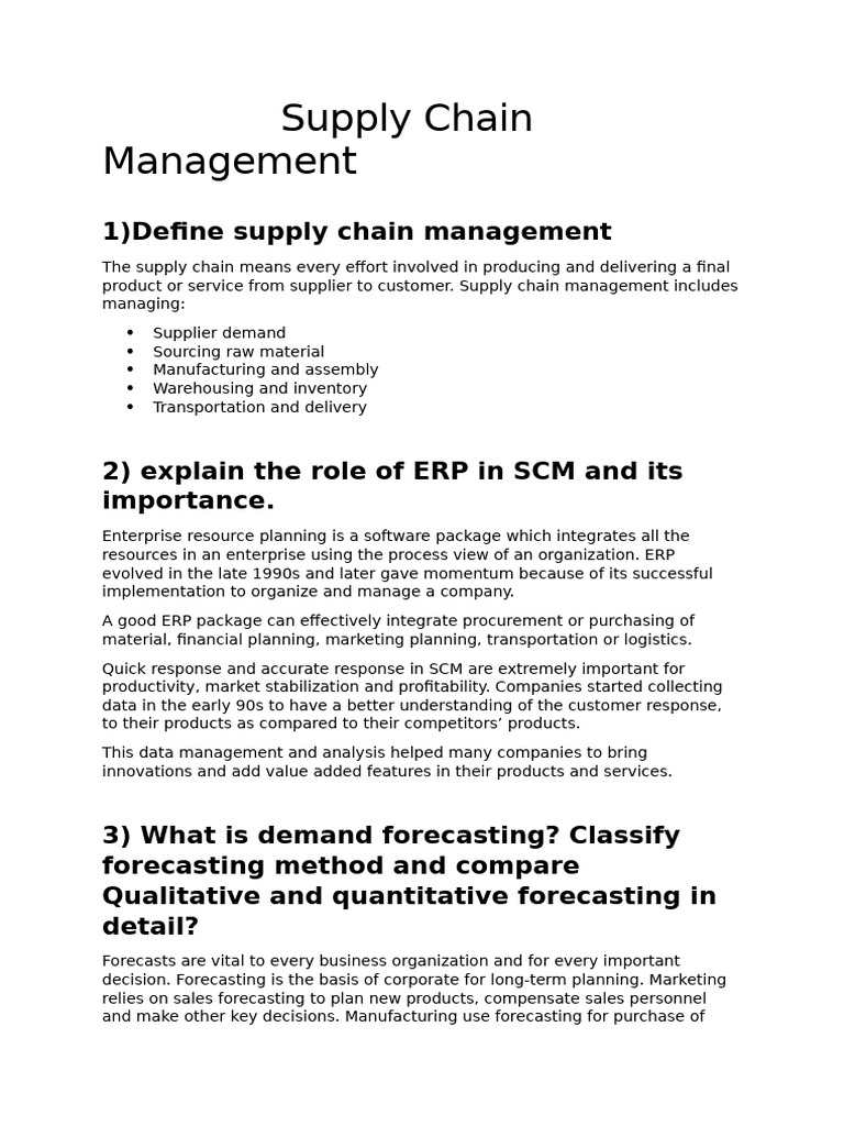 Supply Chain Management | PDF | Supply Chain Management | Supply Chain