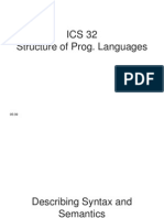 ICS 32 Structure of Prog. Languages