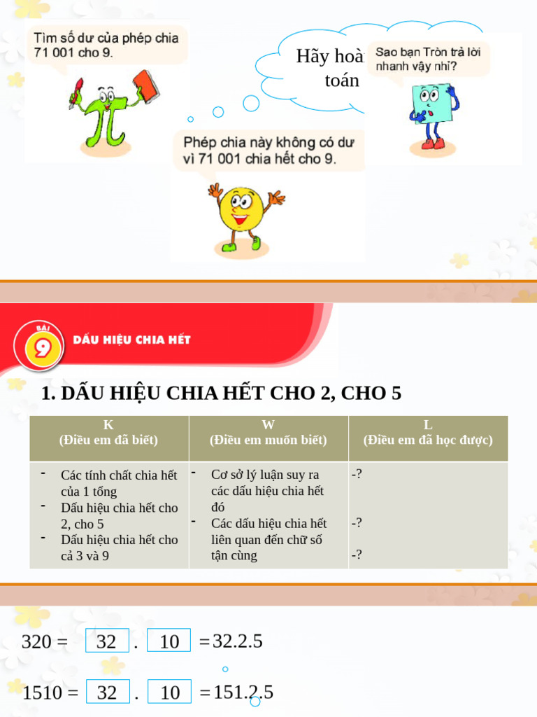 Chuong I 11 Dau Hieu Chia Het Cho 2 Cho 5 | PDF