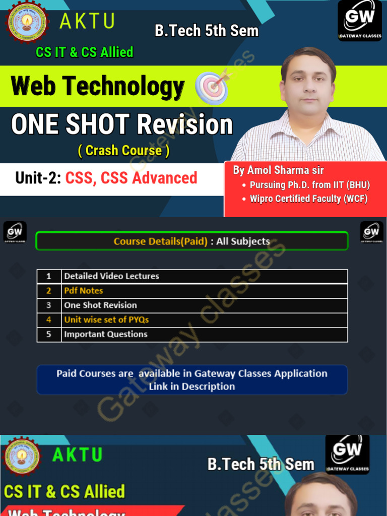 CSS Advanced Concepts for Web Technology | PDF | Html | Html Element