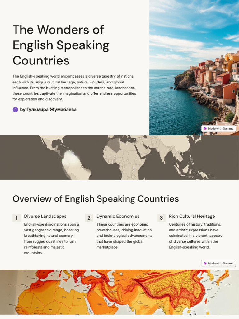 The Wonders of English Speaking Countries | PDF | Multiculturalism ...
