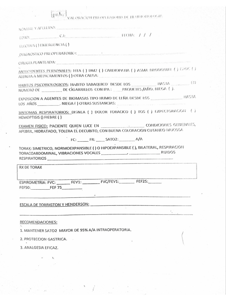 Pre Operación | PDF