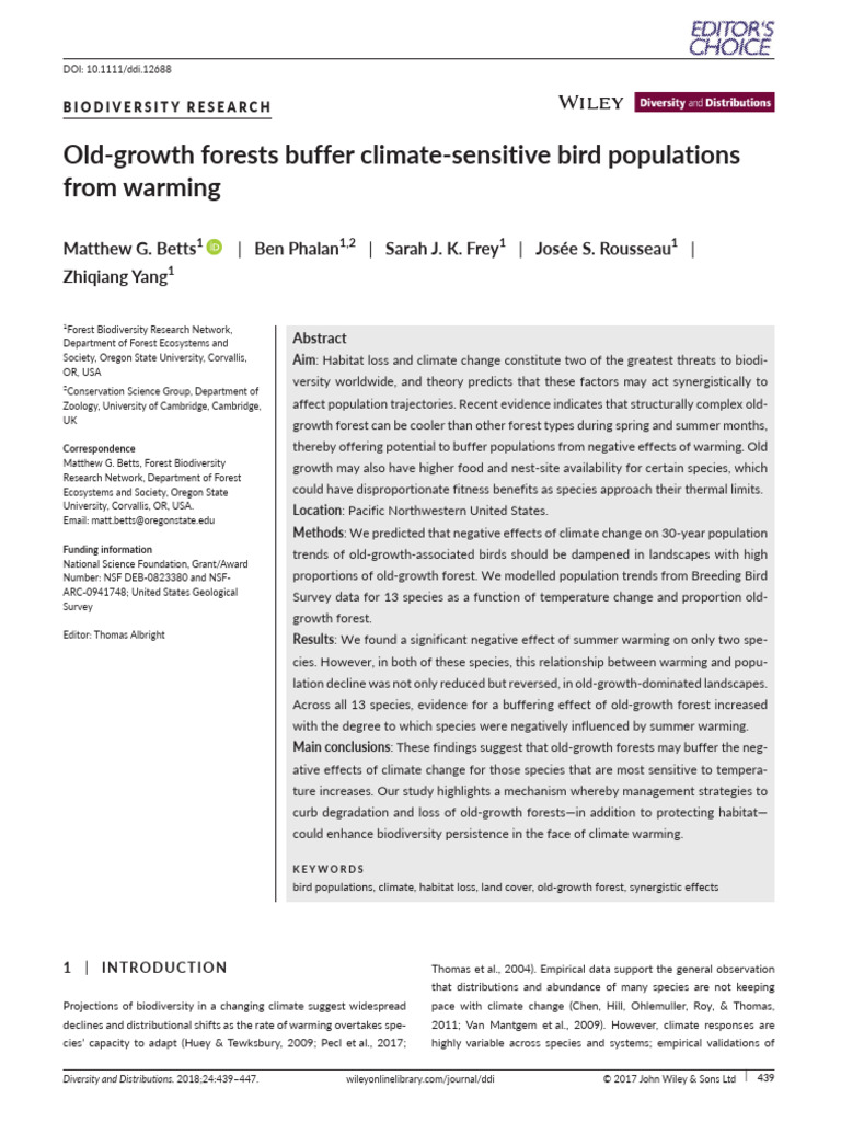 OLD - GROWTH - FORESTS - Article 4 - Betts - Et - Al-2017-Diversity ...