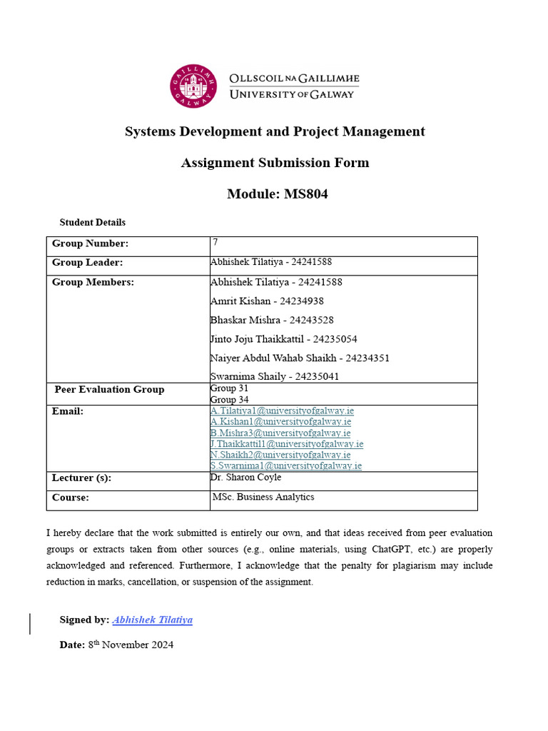 Group 7 - Final Submission For Group Assignment | PDF | Use Case ...