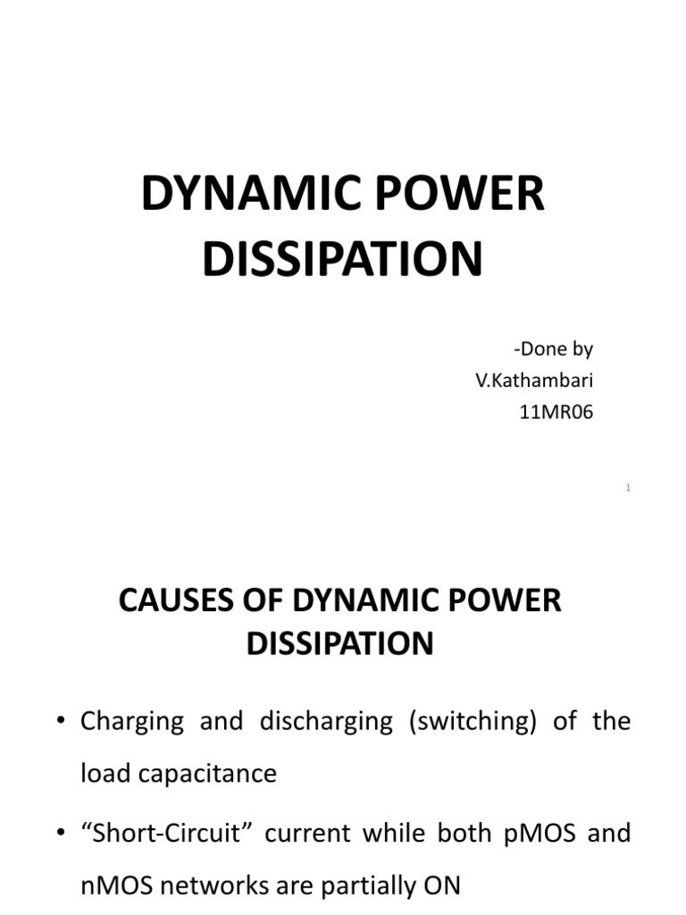Dynamic Power Dissipation | PDF | Science & Mathematics
