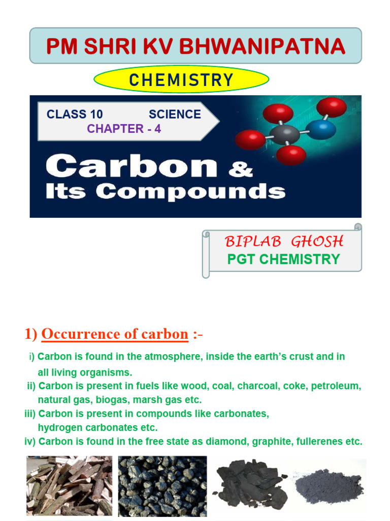 Carbon And Its Compound Pdf Chemical Bond Ethanol