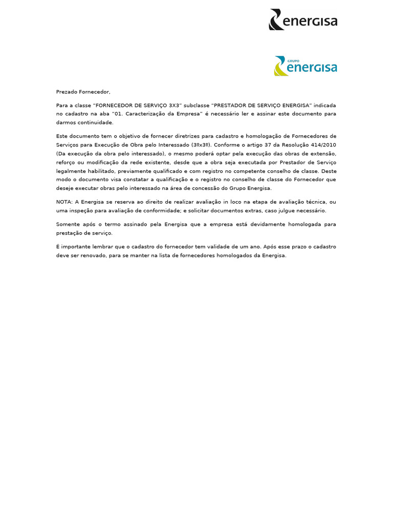 Homologação de Fornecedor de Serviços | PDF | Rede de computadores ...