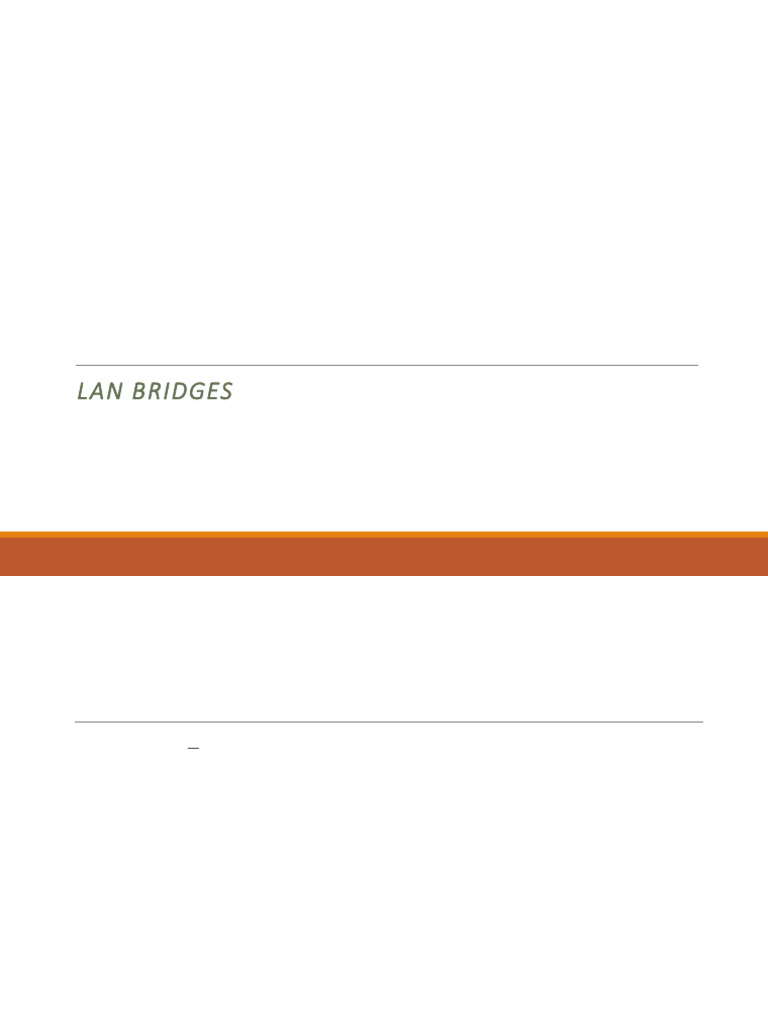 Bridges | PDF | Computer Network | Network Protocols