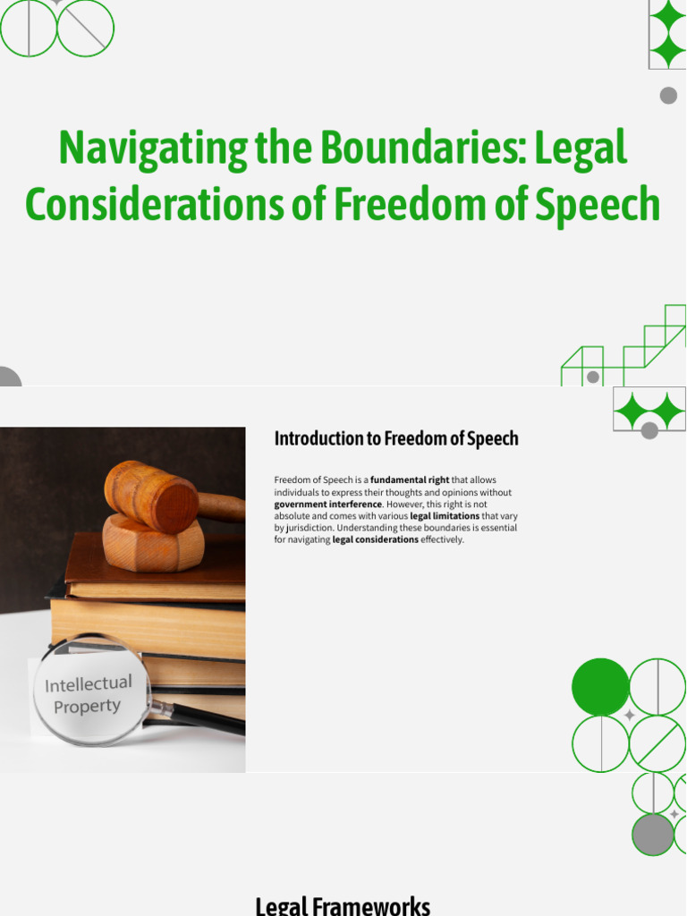 Slidesgo Navigating The Boundaries Legal Considerations of Freedom of ...