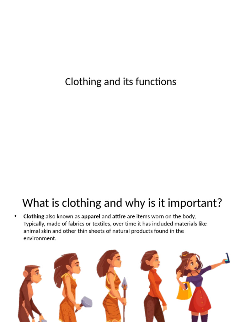 Clothing Functions and Fashion Impact | PDF | Clothing | Fashion ...