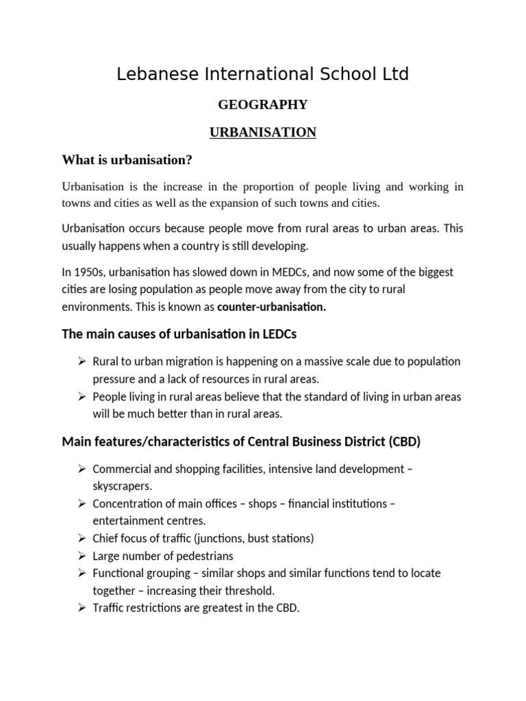 URBANISATION | PDF | Urbanization | Urban Sprawl