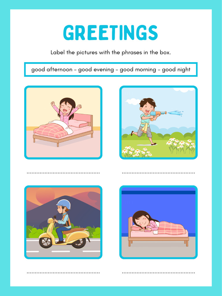 Ficha Ingles 3 Ano Greetings | PDF | Home & Garden