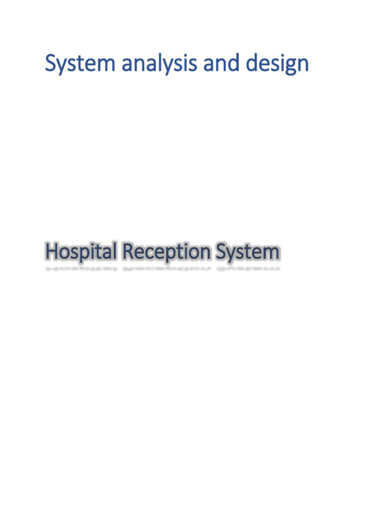 Hospital Reception System Overview | PDF | Invoice | Social Programs