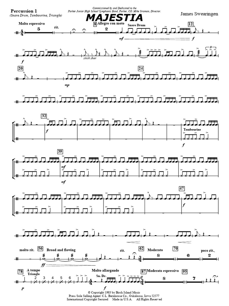 MAJESTIA - Percussió 1 | PDF