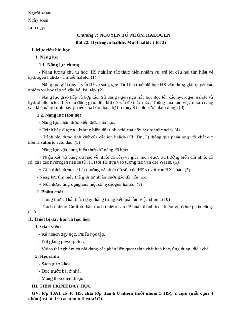 Hydrogen Halide. Muối Halide (t2) | PDF