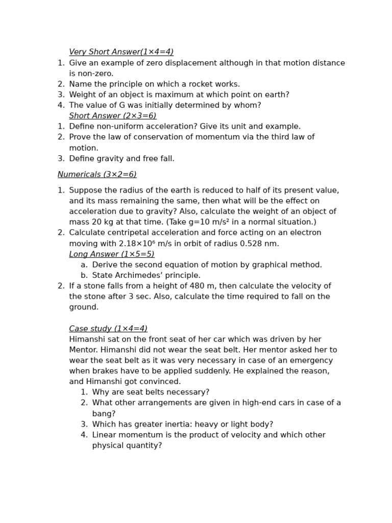 Class 9th (Science) | PDF
