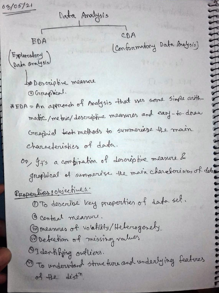 Lecture 01 Exploratory Data Analysis Pdf