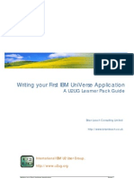 Writing Your First Ibm Universe Application: A U2Ug Learner Pack Guide