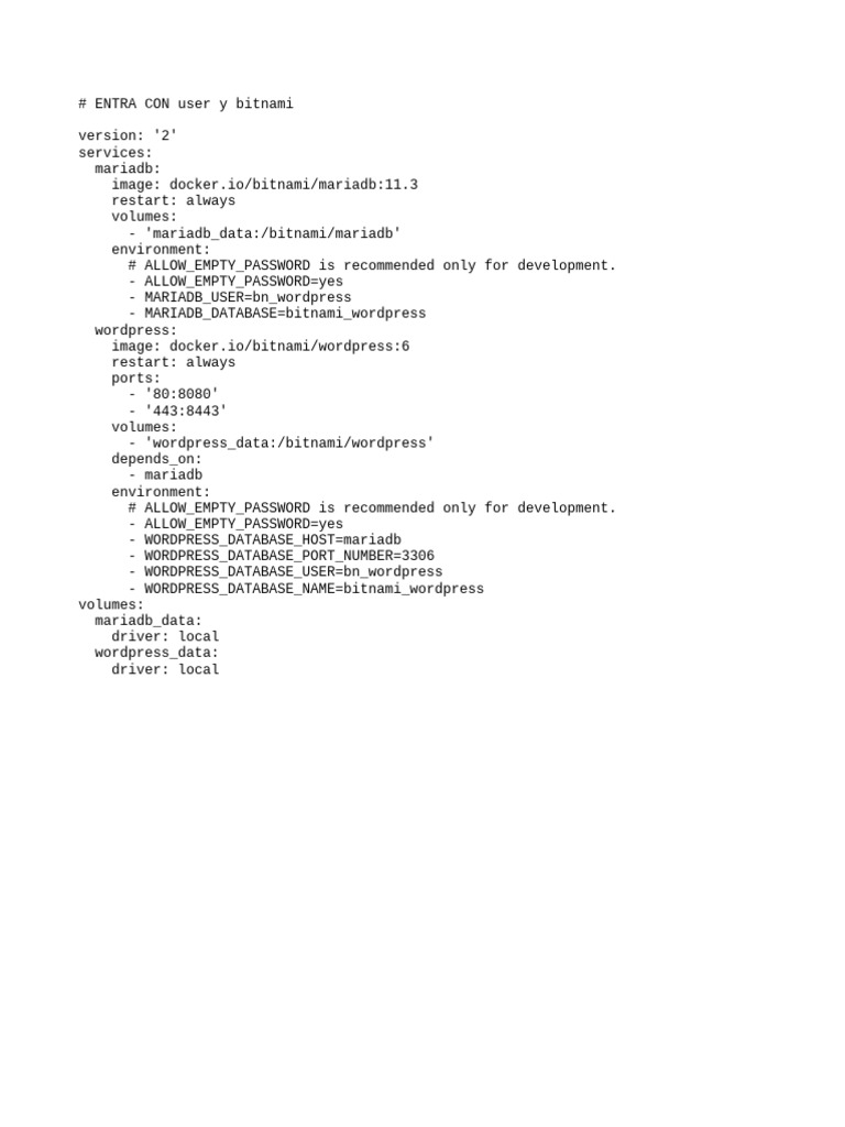 Bitnami WordPress & MariaDB Setup Guide | PDF