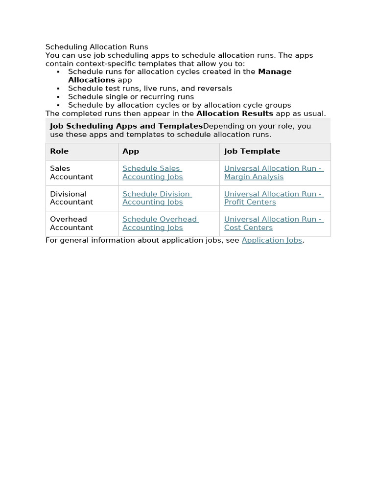 Schedule Allocation Runs Efficiently | PDF | Finance & Money Management
