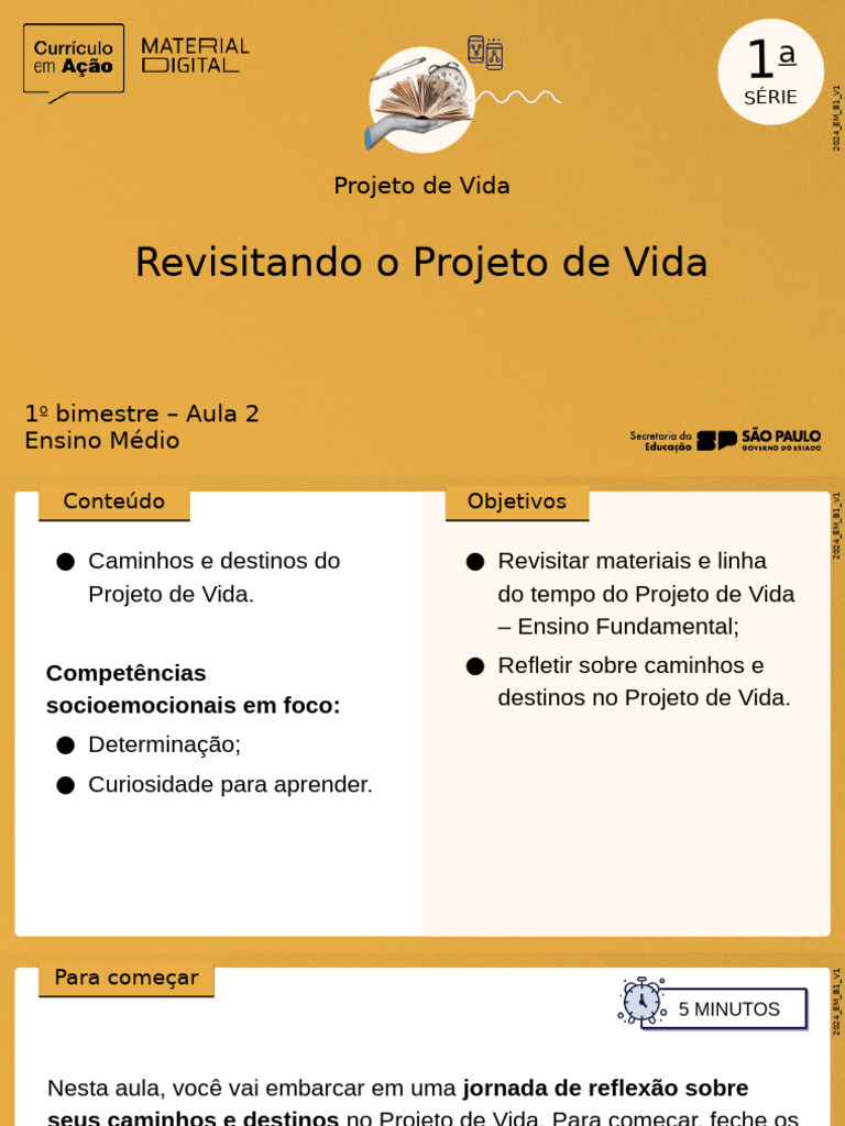 Reflexão sobre o Projeto de Vida | PDF | Vida | Tempo