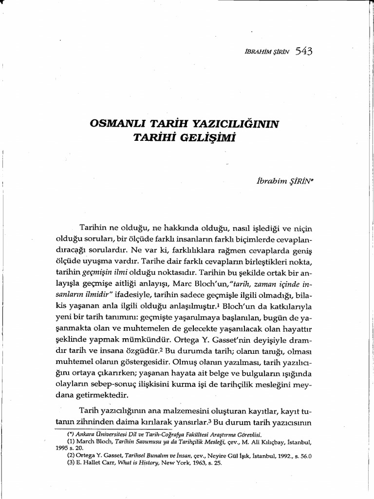 Osmanli Tarih Yaziciliginin Tarihi Gelis | PDF